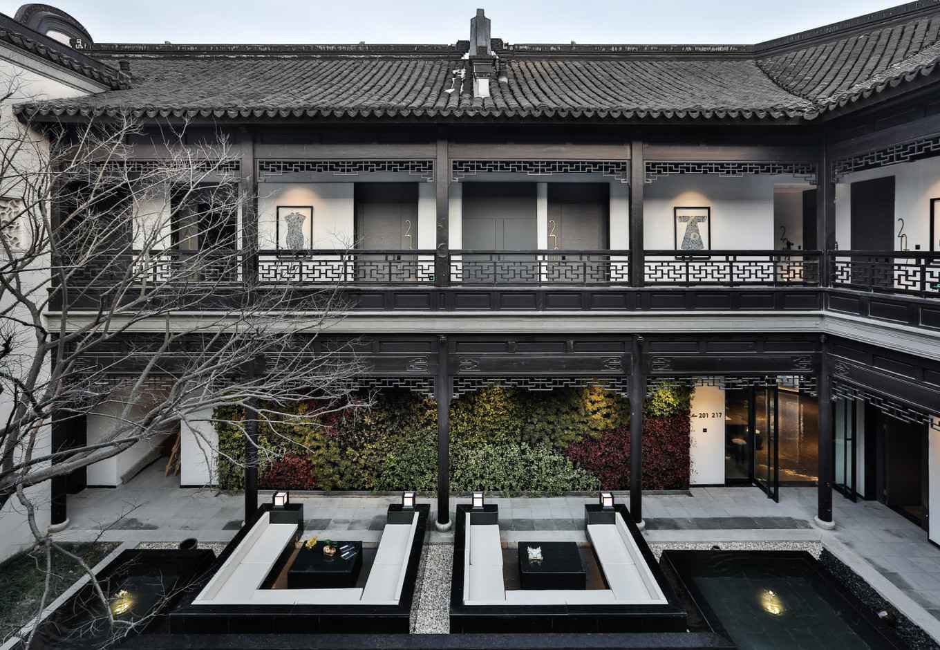 修建在水乡上的民宿，冬天竟然如此漂亮